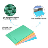 Colorful 24-Pack Desk Dividers for Students, Durable Plastic Study Carrel Divider, Easy to Clean Privacy Classroom Shield Folder Boards for Student Desk Pink Orange Blue Green