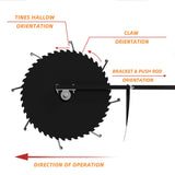 Patented Rolling Lawn Aerator Compacted Soil Loosening Manual Coring Tool
