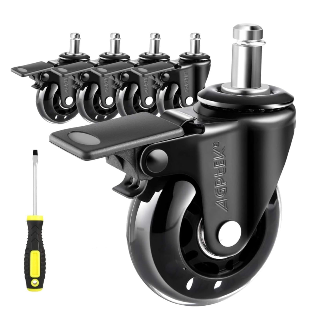Casters Below Rack AGPtEK Office Chair Casters with Brake Heavy Duty 2.5