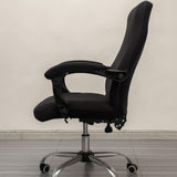 Melaluxe Office Chair Cover with Arm Covers - Universal Stretch Desk Chair Cover, Computer Chair Slipcovers (Size: L) - Black
