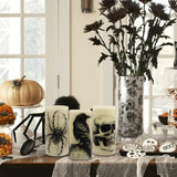 Eldnacele Skull Halloween Flameless Candles Battery Operated with 6H Timer