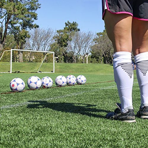 GoSports Premier Soccer Balls - Single or 6 Pack - Sizes 3, 4, 5, with Ball Pump