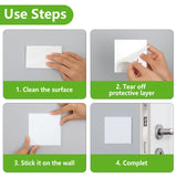 HOME MASTER HARDWARE Self Adhesive Wall Protector Square 4 inch, 10 Pack Door Handle Wall Shield Guard Door Stop, Rigid Vinyl Wall Protection Pad White