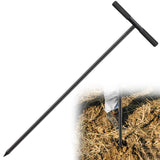 cogardenshower Metal Soil Probe Rod - Septic Tank Locator Tool with T Handle,32-48 Inch Adjustable Ground Probe Rod Steel for Tile Probing,Soil Compaction, Pipe and Gopher Runs Locating