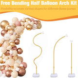 Bazen Balloon Arch Stand Kits Gold 8.2FT&5FT Half Arch Backdrop Stand