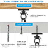 Dolibest Ceiling Mount Swing Hanger Heavy Duty Swing Set Hook for Porch Swing Hammock Chair Yoga Silk Suspension Straps Gymnastic Ring, Wall Anchor for Resistance Bands (900LB)