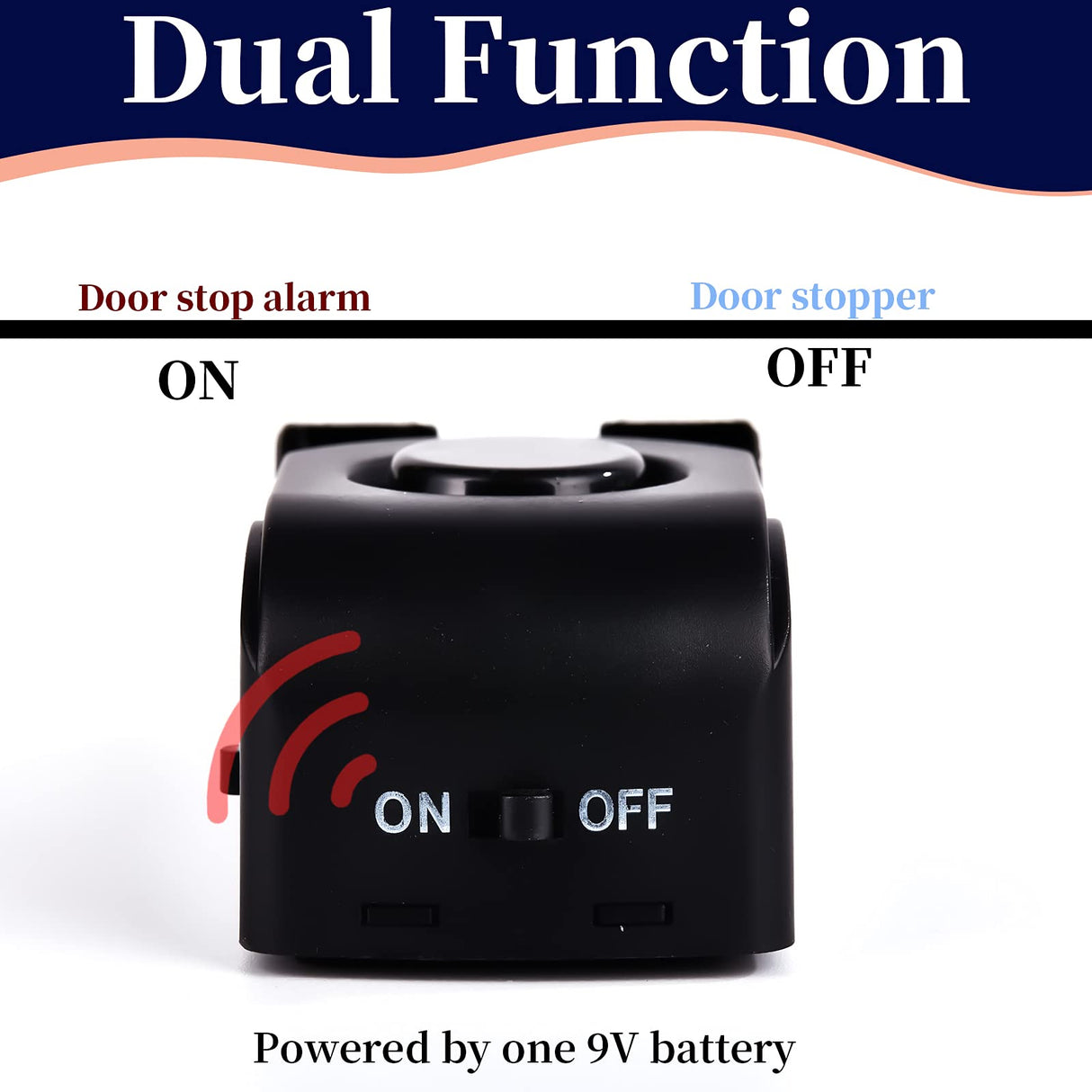 Door Stop Alarm, Door Stopper with 120DB Security Alarm, Floor Wedge Doorstop for Travel Apartment Home House (Pack of 4)