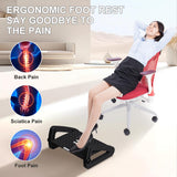 ZLMHYYM Foot Rest for Under Desk at Work - Six Heights Adjustable Under Desk Footrest - Ergonomic Foot Stools for Under Office Desks - Desks Foot Rest with Massage Rollers - Leg Rest for Chair (Black)