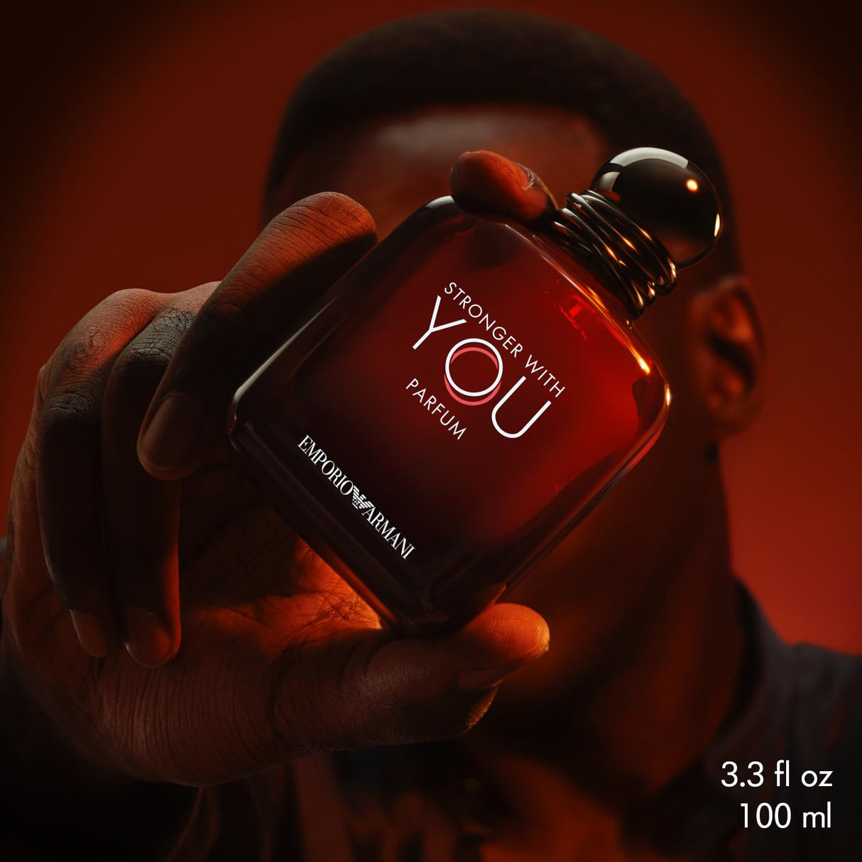 Armani Beauty - Stronger With You - Parfum - Cologne for Men - Woody & Ambery Fragrance - Rum, Bergamot, Lavendar, Cedarwood, and Vanilla Notes - 3.4 Fl Oz