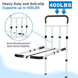 KingPavonini Bed Rails for Elderly Adults Safety, with Motion Light & Storage Pouch, FSA/HSA Eligible 400LBS Robust Bed Assist Rail with Support Legs for Seniors & Surgical Patients,Tool-Free Assembly