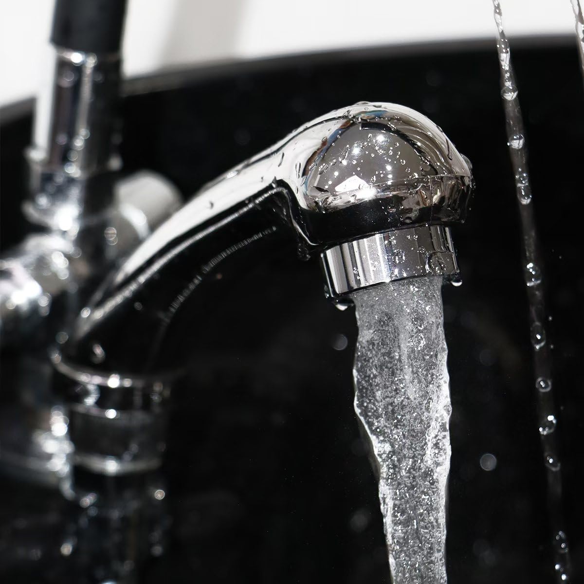 Generic Head Spa Waterfall Shower Head for Shampoo Sink Water Spa&Salon Care Adjustable Black, Silver