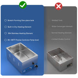 TOPKITCH 2-Pan Commercial Food Warmer with Non-Leakage Stretch-Forming Water Tank &2 of 1/2 Size GN Pan,Countertop Soup Station Bain Marie with Drain Tap for Buffet,Catering,Parties and Restaurants