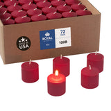 Royal Imports Votive Candle, Unscented Red Premium Dripless Wax, Box of 72, for Wedding, Birthday, Holiday, Christmas, Party & Home Decoration (10 Hour Burn Time)