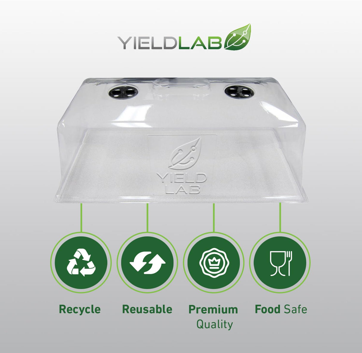 Yield Lab 7 Inch Clone Dome - 5 Pack Humidity Vented Domes – Plant Growing Propagation Dome for Seedling, Germination, Soil & Hydroponic Horticulture