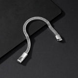 LUCKY2+7 Bracelets for Men-Stainless Steel Magnetic Clasp Franco Chain Mens Bracelet