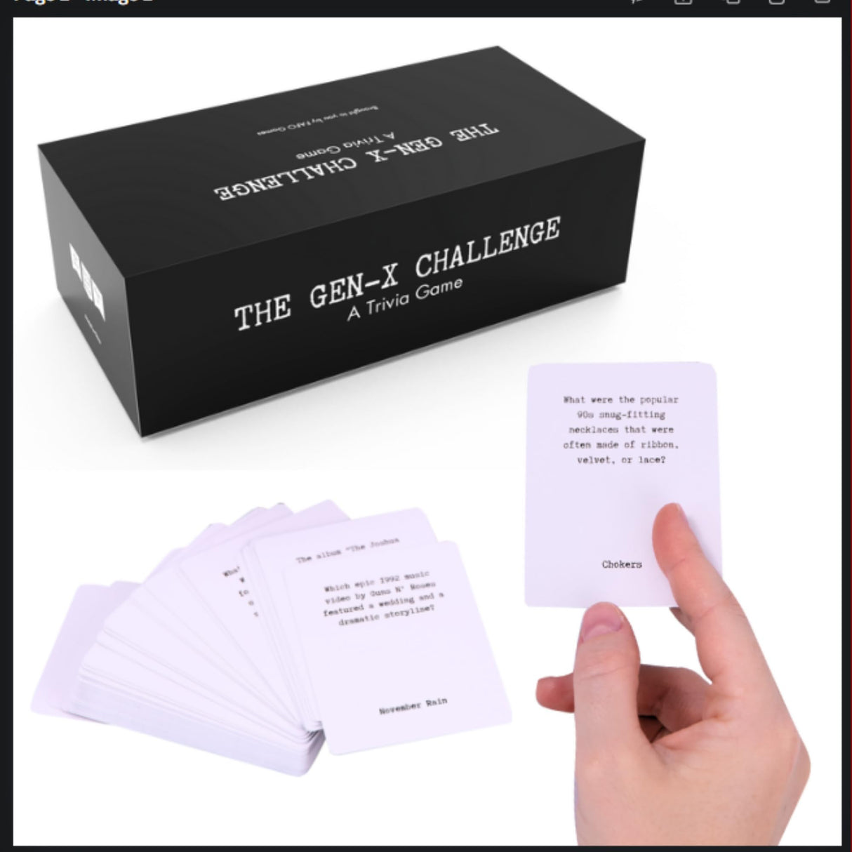 FAFO GAMES The Gen-X Challenge - 80s and 90s Trivia Card Game with 600 Trivia Cards - Pop Culture Trivia Game with Movies, Music, TV Shows - Ideal for Game Night, Christmas, Birthday, or Gift