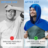 4 Pack Cooling Hoodie Towels for Neck and Face, UPF 50 Sun Protection & Instant Cooling, Ice Towels for Hot Weather, Soft Breathable Towel for Sport, Work Out, Gym, Camping & More Activities