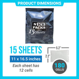 Nice Packs Reusable Dry Ice Packs for Coolers, Flexible Long Lasting Freezer Packs for Lunch Boxes, Shipping Frozen Food (15 Extra Large Sheets)