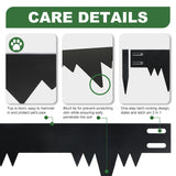 Metal Landscape Edging Border 6 Packs 42'' L x 4.5'' H, Galvanized Steel Garden Edging Border with 6 Stakes, Hammer-in Lawn Edging for Landscaping, Flower Bed, Yard, Pathway, Tree Ring (21ft Total)