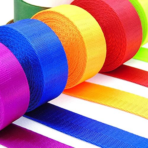 Nylon Webbing 1 inch 1.5 inch 2 inch Webbing Nylon Strap Backpack Straps Belt, 10 25 50 3.3 Yards Webbing