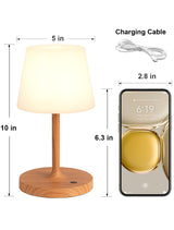 Kakanuo Cordless Shower Lamp Waterproof, Cordless Lamp with 4000mAh Battery, Rechargeable Table Lamp, Touch Dimmable Desk Light for Outdoor, Kitchen, Bathroom, Camping, Patio, IP54