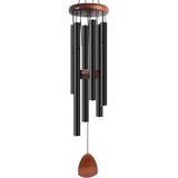 Bursvik 37" Aluminum Wind Chimes for Outside(Black), Patio Zen Decor Gift