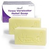 Naturasil Tinea Versicolor Treatment +2 Bars | Max-Strength 10x Soap | Antifungal Micronized Sulfur | Stops Pityriasis, Candida, Ringworm & Irritation | Fast Acting Adult & Kid Safe | 4 oz (2 Pack)