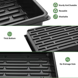 RooTrimmer 5 Pack Seedling Starter Trays No Holes and 5 Pack 54 Cell Seed Starter Trays Extra Deep 2.8" - Heavy Duty Plastic Nursery Trays for Seed Germination & Plant Propagation (5 Sets)