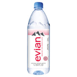 Evian Natural Spring Water, 1 L bottle, 12 pack