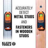 Klein Tools MSF100 Magnetic Stud Finder and Level, Compact, Wood and Metal Detector with Bubble Vial for Accurate Markings, Felt Pad Backing
