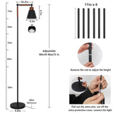 HMVPL Grow Lights for Indoor Plants Full Spectrum, Plant Lights for Indoor Growing with 20W COB Grow Light Blub, 4/8/12H Timer, Standing Tall Grow Lamp for Middle Large Plants(75'', Height Adjustable)