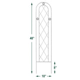 Arcadia Garden Products TR01 4' x 10" Arched Garden Trellis, Black