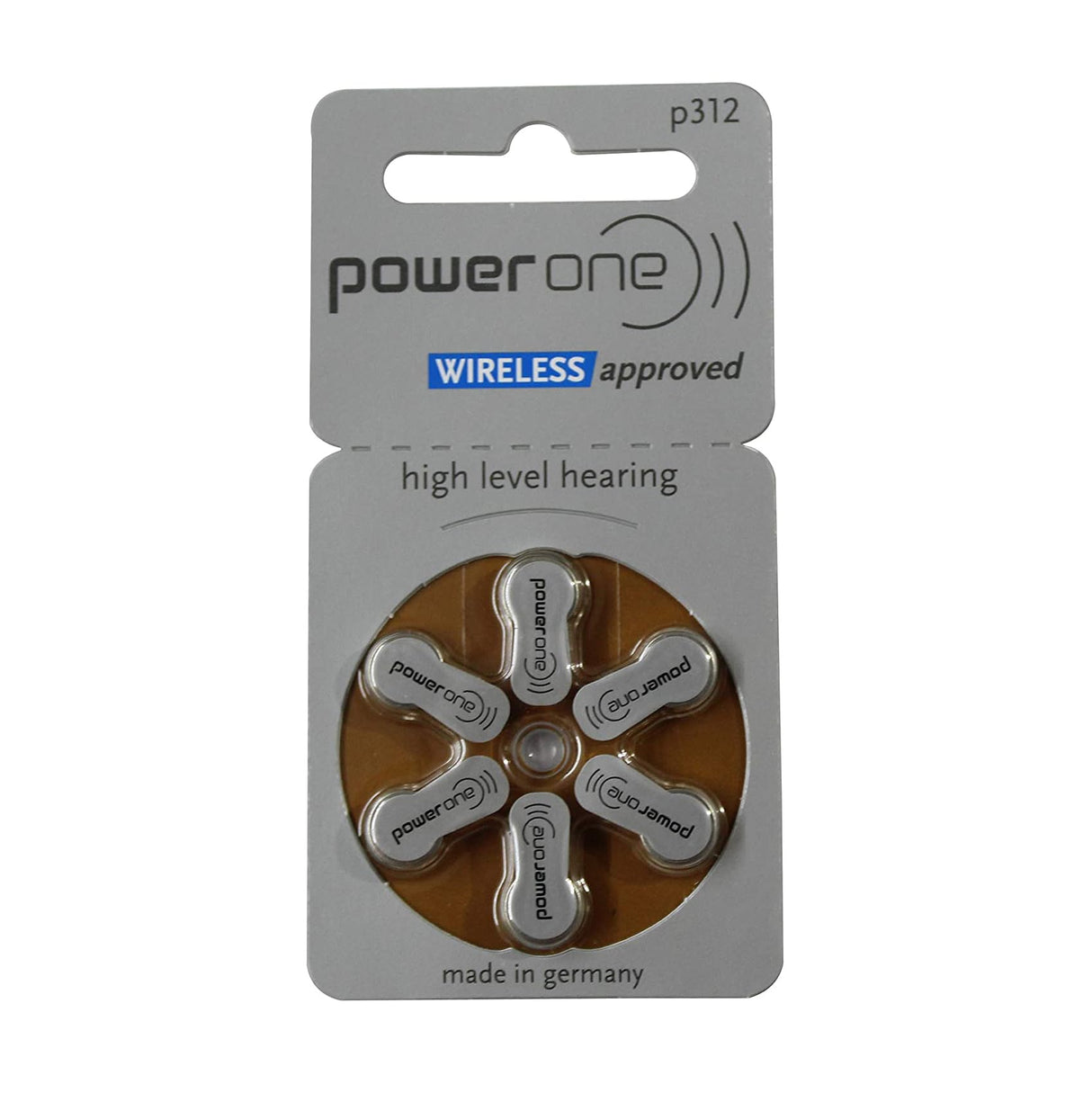 Size P312 Powerone Hearing Aid Batteries, 60 Count