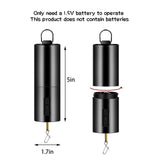2 Pieces Hanging Black Rotating Motor Wind Spinner Mobile Battery Operated Motor Multi-Purposes Rotatable Hook for Garden Decoration Accessory Supplies
