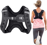 Henkelion Weighted Vest Weight Vest for Men Women Kids Weights Included, Body Weight Vests Adjustable for Running, Training Workout, Jogging, Walking - Black - 16 Lbs