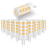 Gardencoin G4 LED Bulb 4W 480LM 2700K Warm White, 12V AC/DC, 360° Beam Angle, T3 Halogen Replacement, High-Efficiency Ceramic Base for Landscape, Cabinet, Ceiling Lights, 10 Pack
