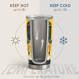 SANDJEST Bus Driver Tumbler - School Bus 20 oz Stainless Steel Double Wall Vacuum Tumblers Coffee Travel Mug - Thermal Cups Birthday, Christmas, Back To School Gifts for Men, Women, Friends, Besties