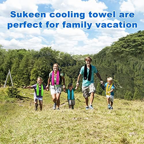 Sukeen Cooling Towel for Neck and Face (40"x12"), Microfiber Bulk Cooling Towels for Athletes Cooling Neck Wraps Instant Cooling Towels for Yoga,Gym,Golf,Running,Fitness and Workout