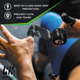 LYFT-RX Weightlifting Hook Grip Tape w/Premium Adhesive for Olympic Weight Lift, Cross Fitness, Lifting, Stretch Fit Athletic Finger Wrap, Protects Thumb Fingers, Size1.5in Black 6-Rolls