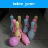Zloveleexr Light Up Bowling Set, Glow in The Dark Bowling Pins for Outdoor and Indoor Kids Games Fit Christmas New Year Party Gift, Kids Education Motor Skills Toys(bolwing pin 10.23in)