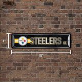 Rico Industries NFL Metal Street Sign Metal Street Sign 4" x 15" Home Décor - Bedroom - Office - Man Cave