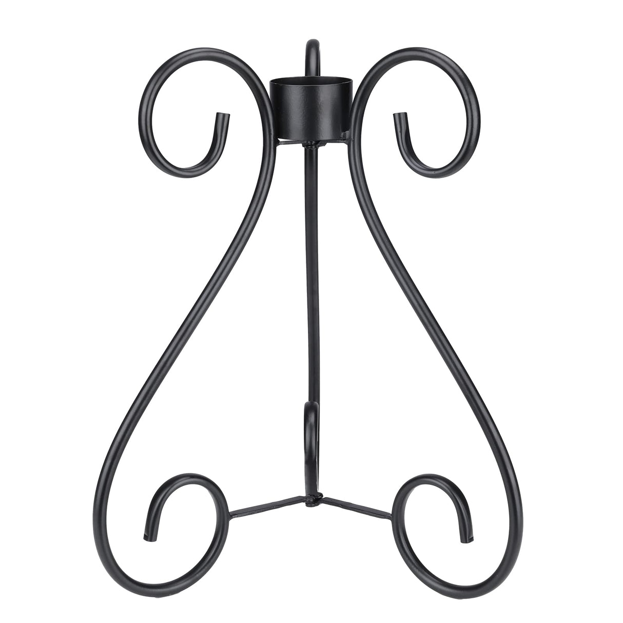 VCUTEKA Gazing Ball Stand, Metal Gazing Globe Stand for 10-12 Inch Garden Gazing Globe, Indoor/Outdoor Display Stand Décor Accessories, Black 16" H