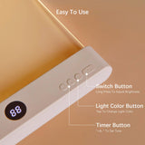 Choudao Tech LED Book Light and Night Light 2 in 1, 3 Color Temperatures & Stepless Dimming, USB Rechargeable Reading Light with Timer for Night Reading (Pink)