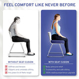 ComfySure Extra Large Wheelchair Seat Cushion - Firm Memory Foam Chair Pad for Wheelchair, Recliner, Office, Car & Bariatric Overweight Users 19”x17”x3”