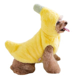 Dog Banana Winter Coat, Cute Extra-Warm/Soft Jackets for Small Dogs Under 35 lbs, Halloween Christmas Dress Up Outfit Clothes (Small)