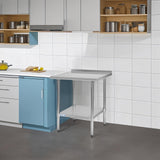 Hally Stainless Steel Table for Prep & Work 30 x 30 Inches, NSF Commercial Heavy Duty Table with Undershelf and Backsplash for Restaurant, Home and Hotel