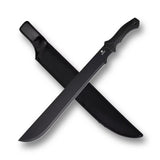 REAT Machete Heavy Duty with Sheath,24-inch Full Tang 420 Stainless Steel Blade,Non-silp Rubber Handle for Yard Work, Cutting Trees,Camping,Outdoor (Black)