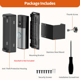 No-Drill R-ing Doorbell Mount with Rain Cover, Anti-Theft Door Bracket Compatible with Ring/Other Battery Doorbell/Plus/Pro(2026 Newest Model),Quick Install Doorbell Camera Holder for Rental Apartment