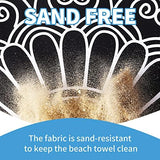 2 Pack Lightweight Thin Beach Towel Oversized 71"x32" Big Extra Large Microfiber Sand Free Towels for Adult Quick Dry Travel Camping Beach Accessories Vacation Essential Gift Black Mandala Elephant