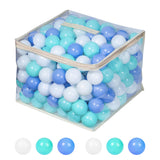 MoonxHome Ball Pit Balls for Toddlers, BPA Free Crush Proof Plastic Toy Balls for Ball Pit, Children's Pool Water Toys, Ideal Gift for Christmas Balls for Play Tent 2.15" Pack of 100 White&Green&Blue